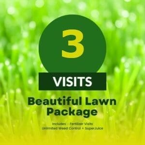 Beautiful Green Lawn Package. 3 Visits. Weed control, Fertilizer. Calgary, Airdrie, Cochrane, Harmony - Grass Gators